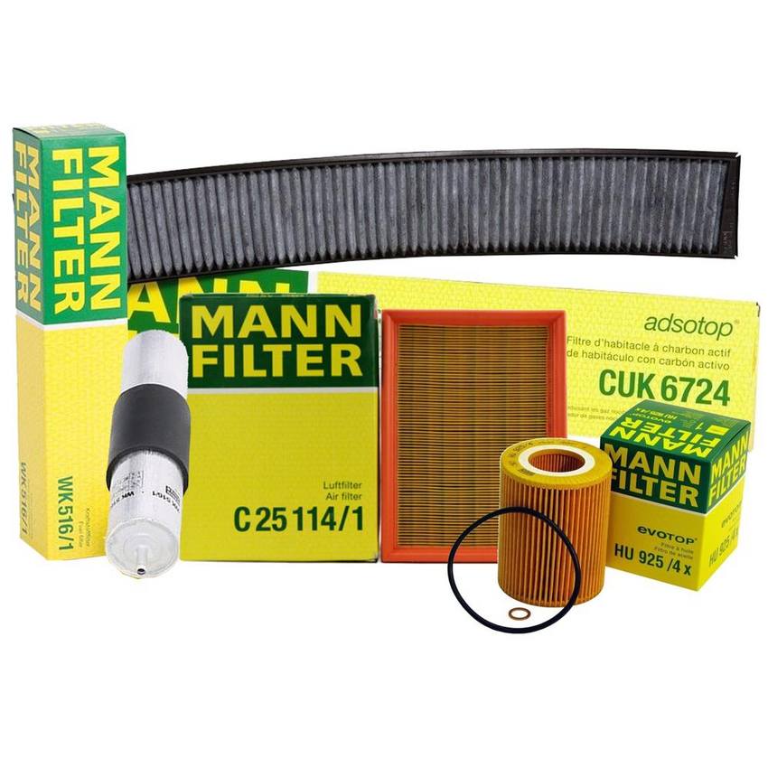 BMW Air / Cabin Air / Fuel / Engine Oil Filter Kit 64319257504 - MANN-FILTER 3739276KIT